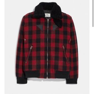 Brand new with tags! Coach bomber with shearling